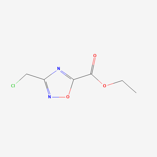 Ethyl 3-chloromethyl-[1,2,4]oxadiazole-5-carboxylate (CAS: 25977-19-9) - Chemical Structure and Molecular Formula 