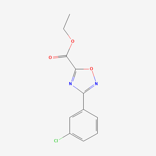 Ethyl 3-(3-chlorophenyl)-[1,2,4]oxadiazole-5-carboxylate (CAS: 478030-49-8) - Chemical Structure and Molecular Formula 