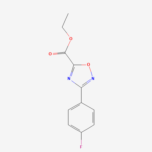 Ethyl 3-(4-fluorophenyl)-[1,2,4]oxadiazole-5-carboxylate (CAS: 163719-81-1) - Chemical Structure and Molecular Formula 