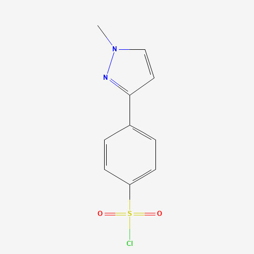4-(1-Methyl-1H-pyrazol-3-yl)-benzenesulfonyl chloride (CAS: 916766-81-9) - Chemical Structure and Molecular Formula 