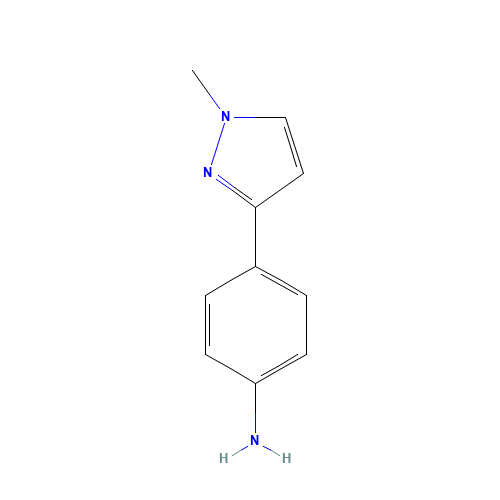 4-(1-Methyl-1H-pyrazol-3-yl)-phenylamine (CAS: 916766-82-0) - Chemical Structure and Molecular Formula 