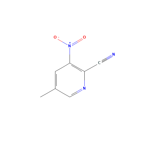 5-Methyl-3-nitro-pyridine-2-carbonitrile (CAS: 1089330-68-6) - Chemical Structure and Molecular Formula 