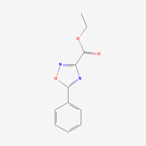 5-Phenyl-[1,2,4]oxadiazole-3-carboxylic acid ethyl ester (CAS: 37384-62-6) - Chemical Structure and Molecular Formula 