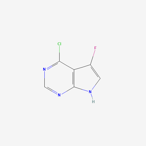 4-Chloro-5-fluoro-7H-pyrrolo[2,3-d]pyrimidine (CAS: 582313-57-3) - Chemical Structure and Molecular Formula 