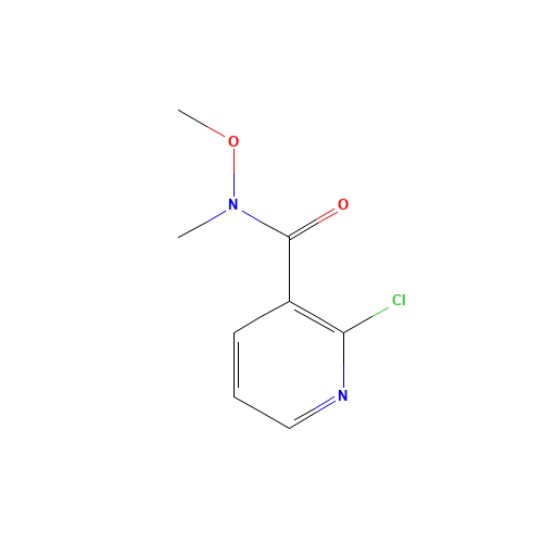 2-Chloro-N-methoxy-N-methylpyridine-3-carboxamide (CAS: 488149-34-4) - Chemical Structure and Molecular Formula 