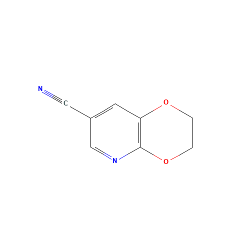 2,3-Dihydro-[1,4]dioxino[2,3-b]pyridine-7-carbonitrile (CAS: 1261365-28-9) - Chemical Structure and Molecular Formula 