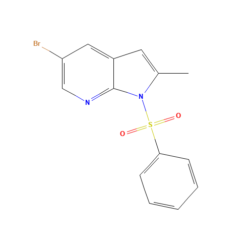 5-Bromo-2-methyl-1-(phenylsulfonyl)-1H-pyrrolo[2,3-b]pyridine (CAS: 1111638-01-7) - Related Chemical Product