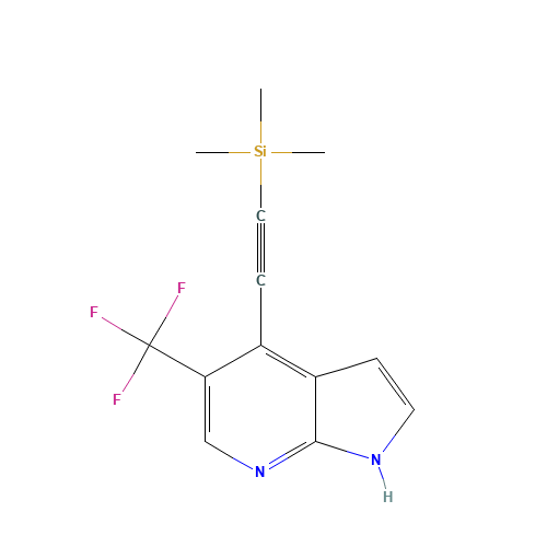 5-(Trifluoromethyl)-4-((trimethylsilyl)ethynyl)-1H-pyrrolo[2,3-b]pyridine (CAS: 1261365-60-9) - Related Chemical Product
