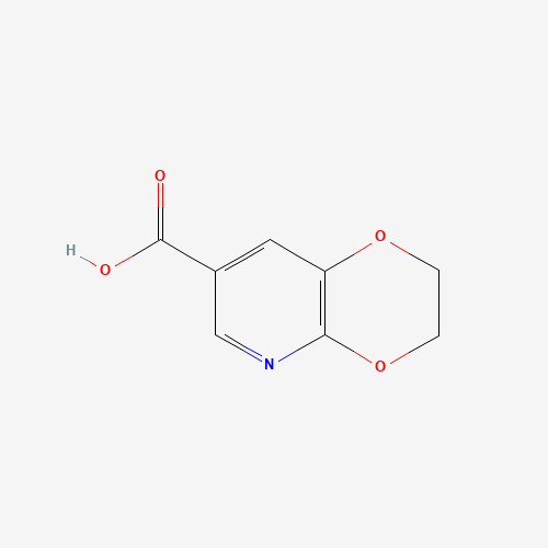 2,3-Dihydro-[1,4]dioxino[2,3-b]pyridine-7-carboxylic acid (CAS: 1256818-31-1) - Chemical Structure and Molecular Formula 