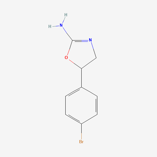5-(4-Bromophenyl)-4,5-dihydro-1,3-oxazol-2-amine (CAS: 10145-39-8) - Chemical Structure and Molecular Formula 