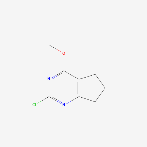2-Chloro-4-methoxy-5H,6H,7H-cyclopenta[d]pyrimidine (CAS: 81532-47-0) - Chemical Structure and Molecular Formula 