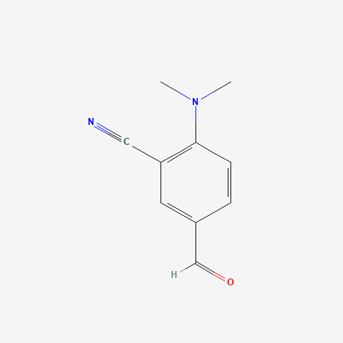2-(Dimethylamino)-5-formylbenzonitrile (CAS: 100655-27-4) - Chemical Structure and Molecular Formula 