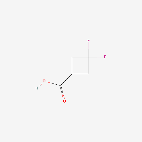 3,3-Difluoro-cyclobutanecarboxylic acid (CAS: 107496-54-8) - Chemical Structure and Molecular Formula 