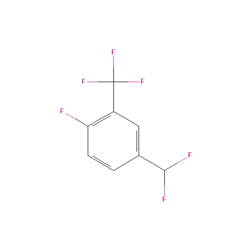 5-(Difluoromethyl)-2-fluorobenzotrifluoride (CAS: 1214364-78-9) - Chemical Structure and Molecular Formula 
