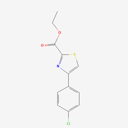 Ethyl 4-(4-chlorophenyl)-1,3-thiazole-2-carboxylate (CAS: 75680-91-0) - Chemical Structure and Molecular Formula 