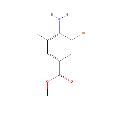 Methyl 4-amino-3-bromo-5-fluorobenzoate (CAS: 1123171-91-4) - Chemical Structure and Molecular Formula 
