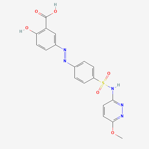 2-Hydroxy-5-[(4-{[(6-methoxy-3-pyridazinyl)amino]-sulfonyl}phenyl)diazenyl]benzoic acid (CAS: 22933-72-8) - Related Chemical Product