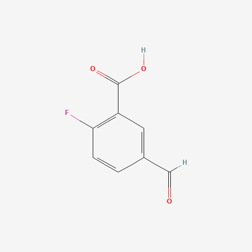 2-Fluoro-5-formylbenzoic acid (CAS: 550363-85-4) - Chemical Structure and Molecular Formula 