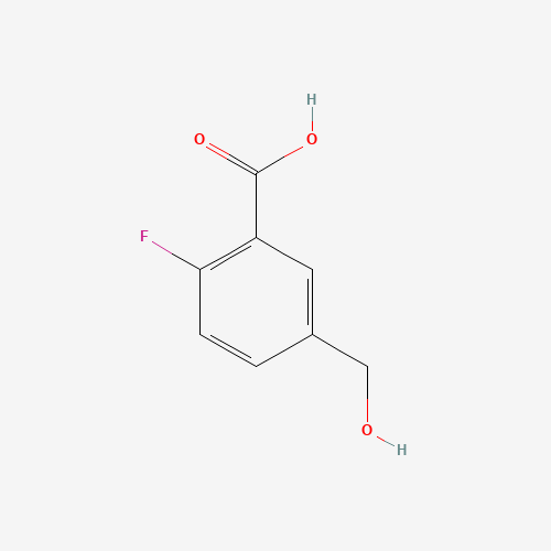 2-Fluoro-5-(hydroxymethyl)benzoic acid (CAS: 481075-38-1) - Chemical Structure and Molecular Formula 