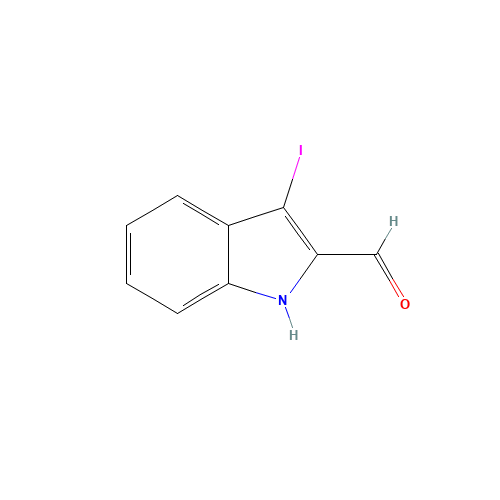 3-Iodo-1H-indole-2-carbaldehyde (CAS: 176327-44-9) - Chemical Structure and Molecular Formula 