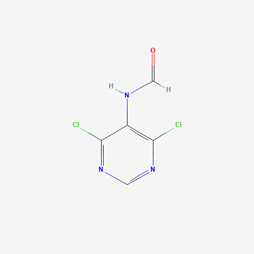 N-(4,6-Dichloropyrimidin-5-yl)formamide (CAS: 123240-66-4) - Chemical Structure and Molecular Formula 