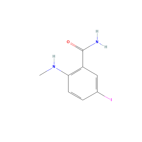 5-Iodo-2-(methylamino)benzamide (CAS: 660436-78-2) - Chemical Structure and Molecular Formula 