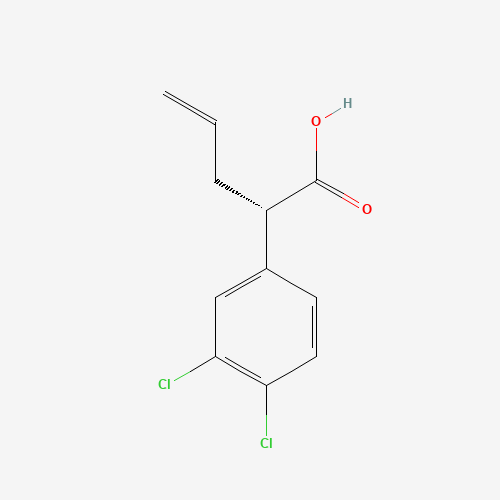 (S)-2-(3,4-Dichlorophenyl)pent-4-enoic acid (CAS: 147643-57-0) - Chemical Structure and Molecular Formula 