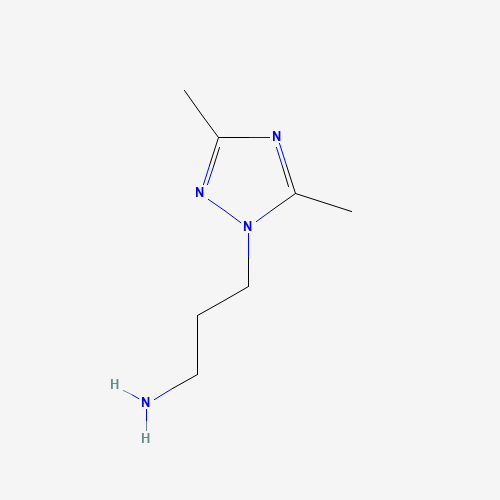 [3-(3,5-Dimethyl-1H-1,2,4-triazol-1-yl)propyl]-amine (CAS: 1060817-15-3) - Chemical Structure and Molecular Formula 