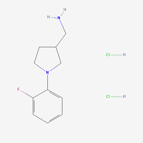 {[1-(2-Fluorophenyl)pyrrolidin-3-yl]methyl}amine hydrochloride (CAS: 479089-93-5) - Chemical Structure and Molecular Formula 