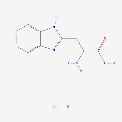 3-(1H-Benzimidazol-2-yl)alanine hydrochloride (CAS: 90840-35-0) - Chemical Structure and Molecular Formula 