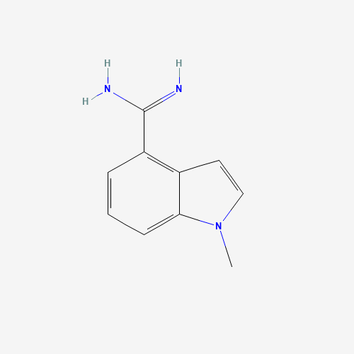 1-Methyl-1H-indole-4-carboximidamide hydrochloride (CAS: 1030422-66-2) - Chemical Structure and Molecular Formula 
