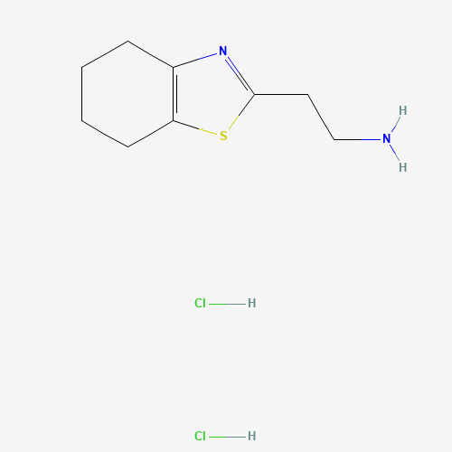 [2-(4,5,6,7-Tetrahydro-1,3-benzothiazol-2-yl)-ethyl]amine dihydrochloride (CAS: 642078-29-3) - Chemical Structure and Molecular Formula 