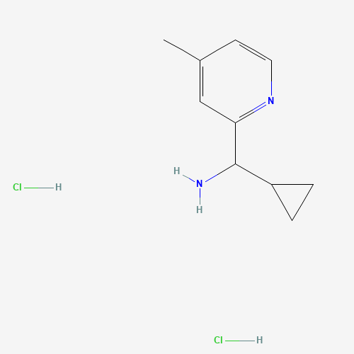 [Cyclopropyl(4-methylpyridin-2-yl)methyl]amine dihydrochloride (CAS: 1203308-27-3) - Chemical Structure and Molecular Formula 