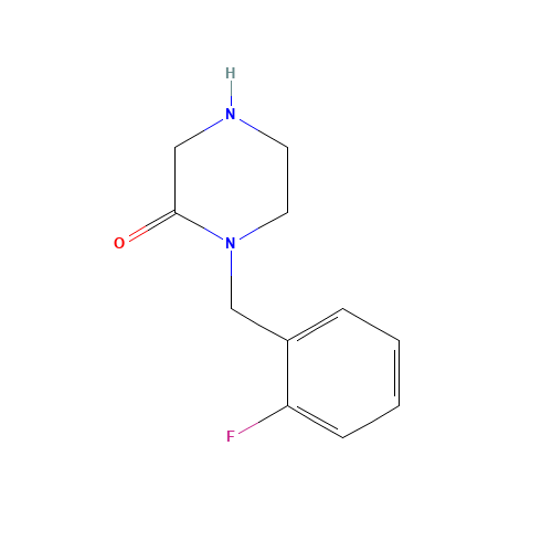 1-(2-Fluorobenzyl)piperazin-2-one hydrochloride (CAS: 893747-85-8) - Chemical Structure and Molecular Formula 