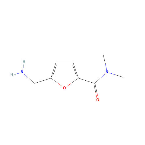 5-(Aminomethyl)-N,N-dimethyl-2-furamide hydrochloride (CAS: 893740-88-0) - Chemical Structure and Molecular Formula 
