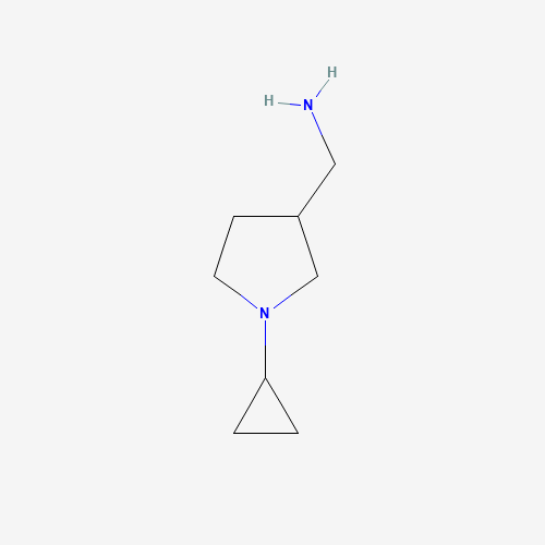 [(1-Cyclopropylpyrrolidin-3-yl)methyl]amine hydrochloride (CAS: 1017474-07-5) - Chemical Structure and Molecular Formula 