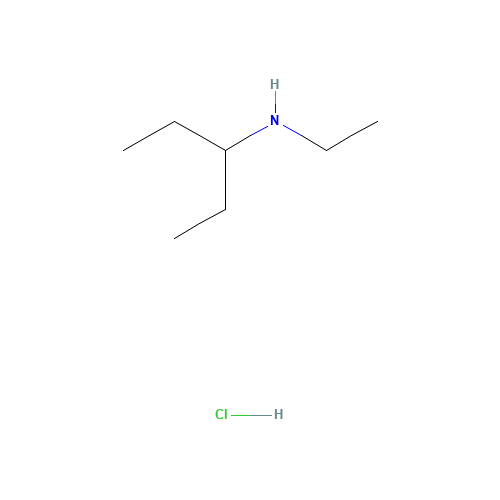 N-Ethylpentan-3-amine hydrochloride (CAS: 39190-77-7) - Chemical Structure and Molecular Formula 