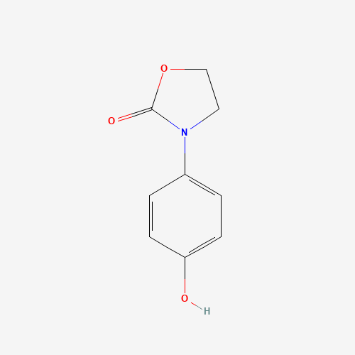 3-(4-Hydroxyphenyl)-1,3-oxazolidin-2-one (CAS: 97389-25-8) - Chemical Structure and Molecular Formula 