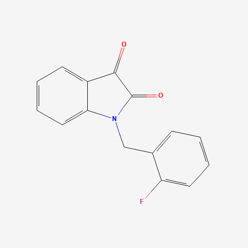 1-(2-Fluorobenzyl)-1H-indole-2,3-dione (CAS: 346640-52-6) - Chemical Structure and Molecular Formula 