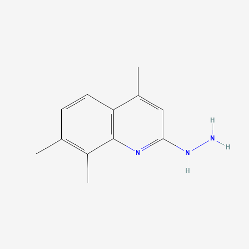 2-Hydrazino-4,7,8-trimethylquinoline (CAS: 793727-49-8) - Chemical Structure and Molecular Formula 