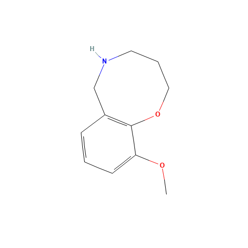 10-Methoxy-3,4,5,6-tetrahydro-2H-1,5-benzoxazocine (CAS: 938459-13-3) - Chemical Structure and Molecular Formula 