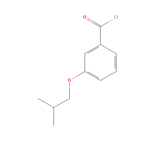 3-Isobutoxybenzoyl chloride (CAS: 443290-10-6) - Chemical Structure and Molecular Formula 