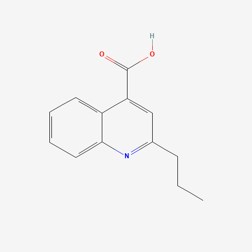 2-Propylquinoline-4-carboxylic acid (CAS: 1019-03-0) - Chemical Structure and Molecular Formula 