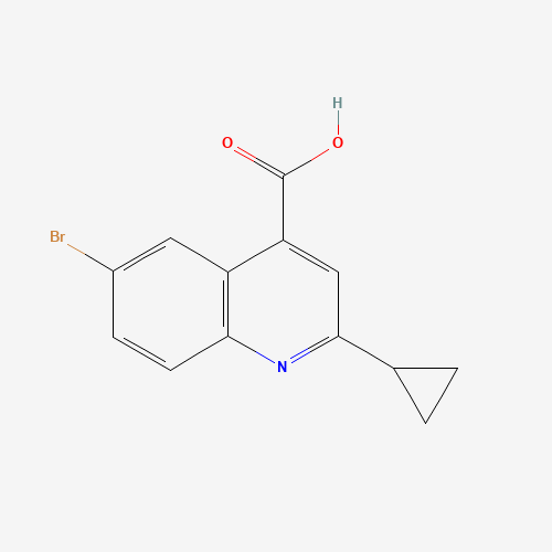 6-Bromo-2-cyclopropylquinoline-4-carboxylic acid (CAS: 313241-16-6) - Chemical Structure and Molecular Formula 