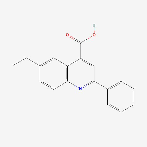 6-Ethyl-2-phenylquinoline-4-carboxylic acid (CAS: 436091-45-1) - Chemical Structure and Molecular Formula 