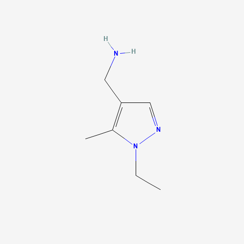 [(1-Ethyl-5-methyl-1H-pyrazol-4-yl)methyl]amine (CAS: 898046-26-9) - Chemical Structure and Molecular Formula 