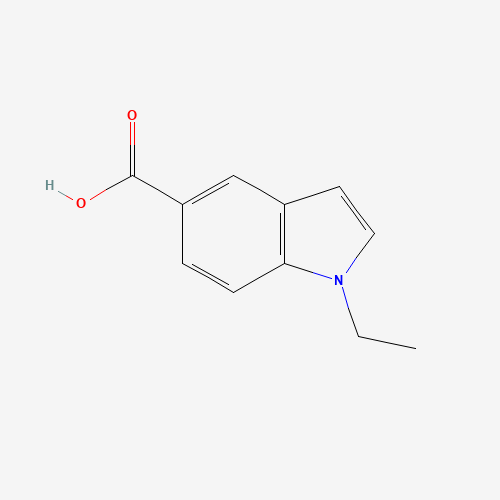1-Ethyl-1H-indole-5-carboxylic acid (CAS: 263021-42-7) - Chemical Structure and Molecular Formula 