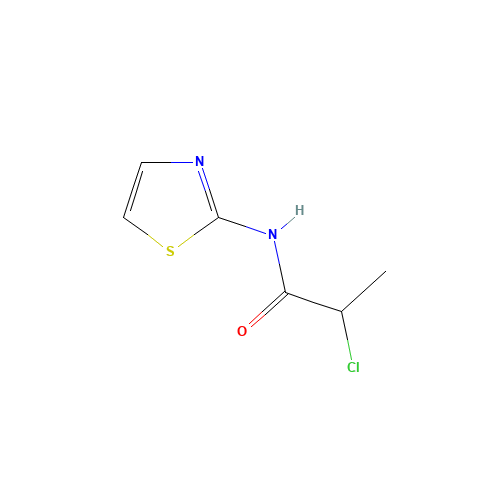 2-Chloro-N-1,3-thiazol-2-ylpropanamide (CAS: 116200-98-7) - Chemical Structure and Molecular Formula 