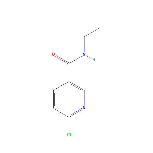 6-Chloro-N-ethylnicotinamide (CAS: 54864-84-5) - Chemical Structure and Molecular Formula 