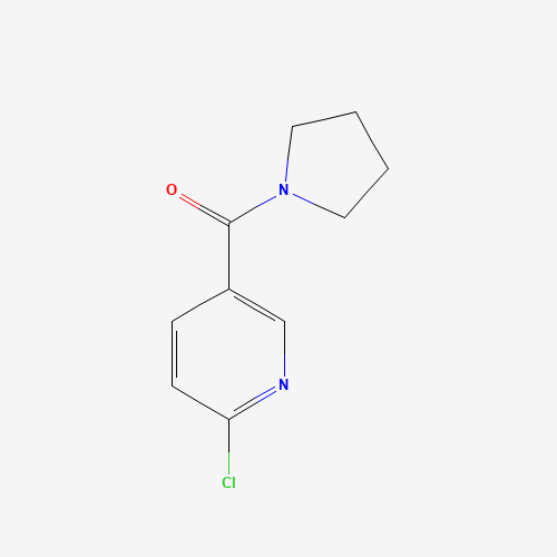 2-Chloro-5-(pyrrolidin-1-ylcarbonyl)pyridine (CAS: 64614-47-7) - Chemical Structure and Molecular Formula 